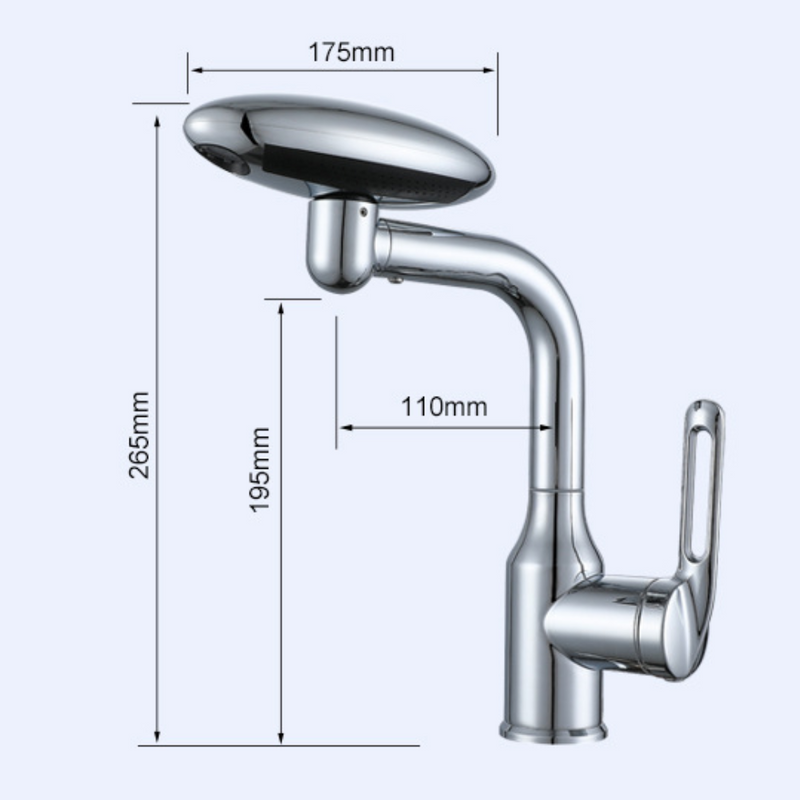 Multifunctional 360° Rotatable  Waterfall Basin Faucet