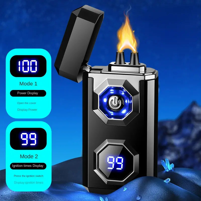 LED Display  Fire Plasma Electric Lighter