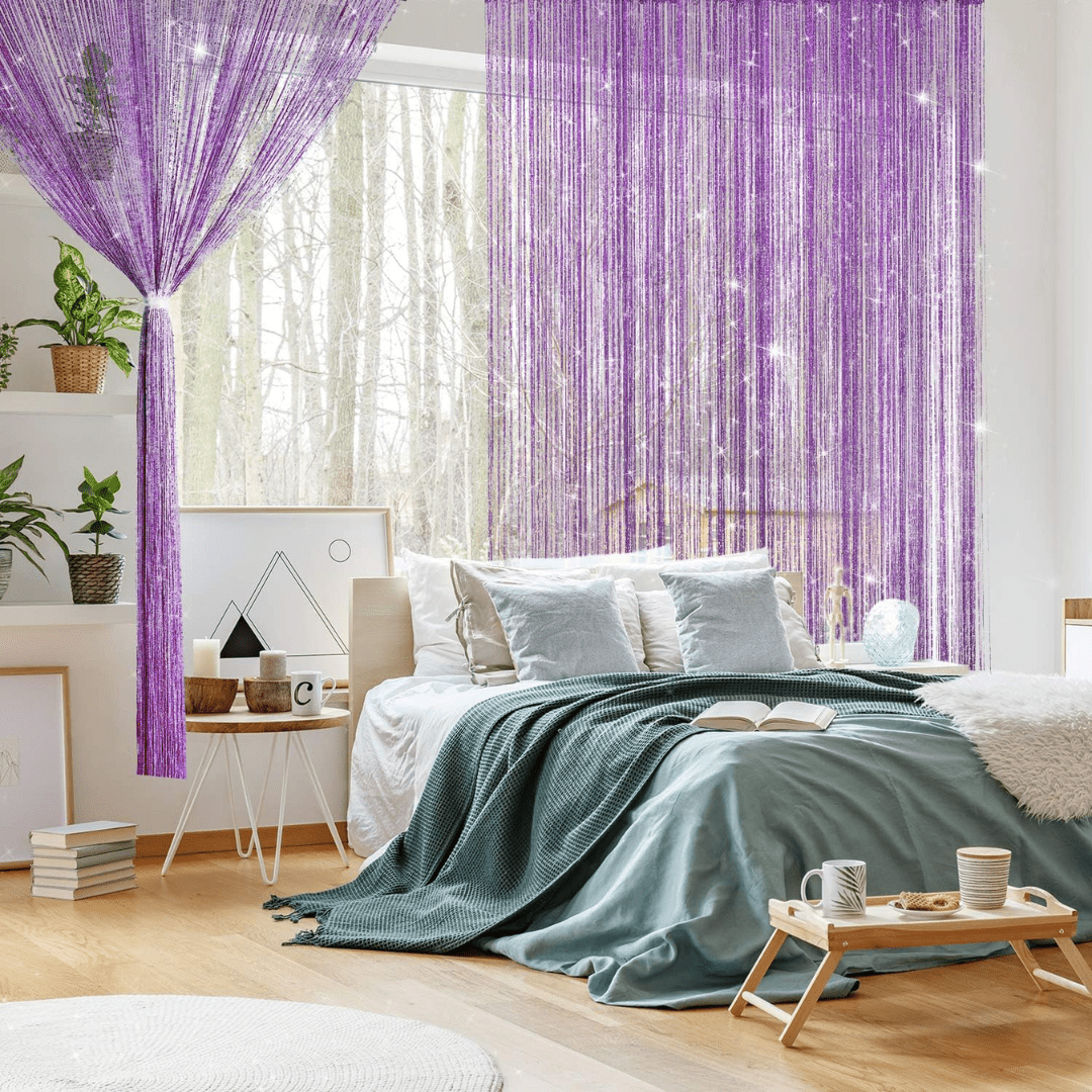 Glitter Wave String Curtain Panels