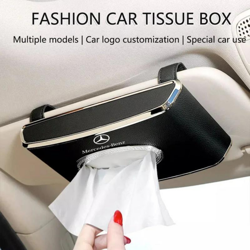 Elegance Car Logo Sun Visor Tissue Holder