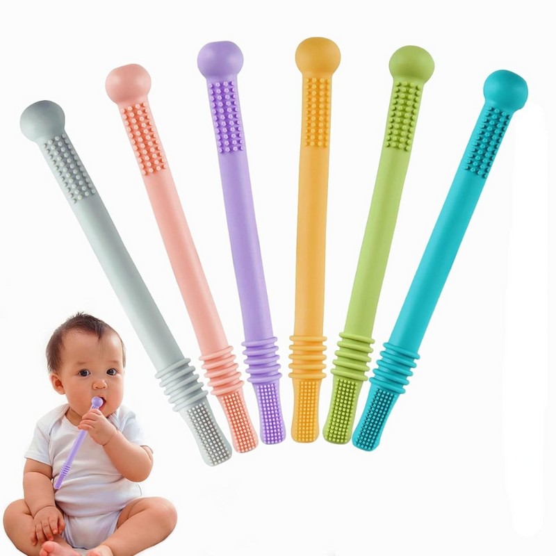 Silicone Hollow Teether Straws