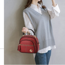 Multi-Compartment Adjustable Wide Shoulder Strap Leather Bag