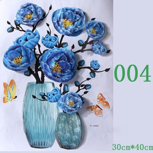 3D Simulation Vase Decoration Wall Sticker - Shop Home Essentials