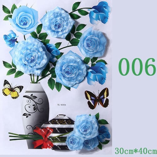 3D Simulation Vase Decoration Wall Sticker - Shop Home Essentials