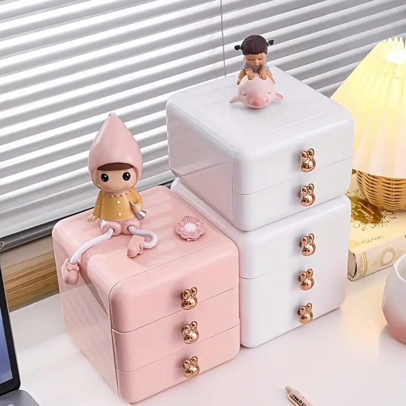 Cute Handle Desktop Storage Box