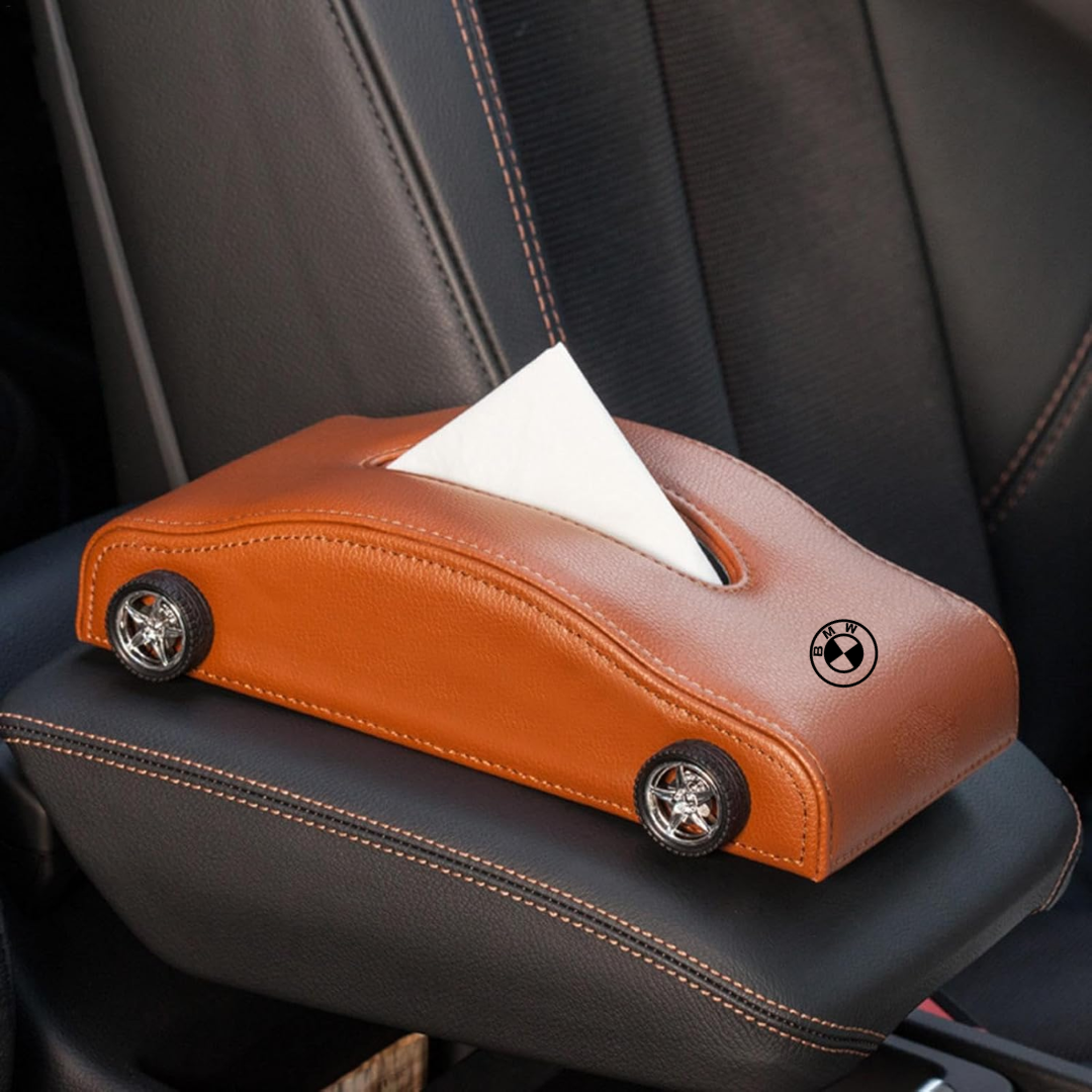 Creative Mini Car logo Tissue Box