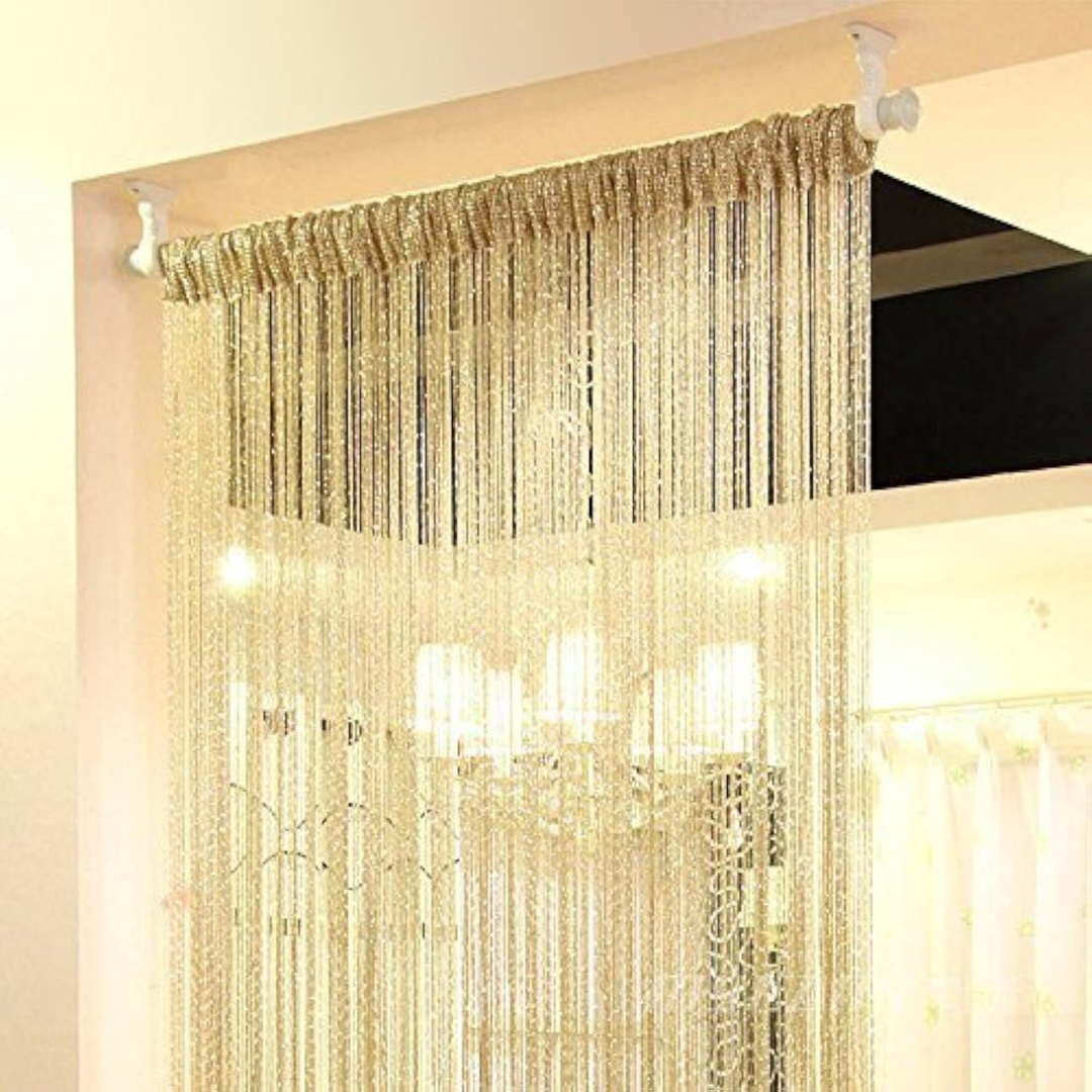 Glitter Wave String Curtain Panels