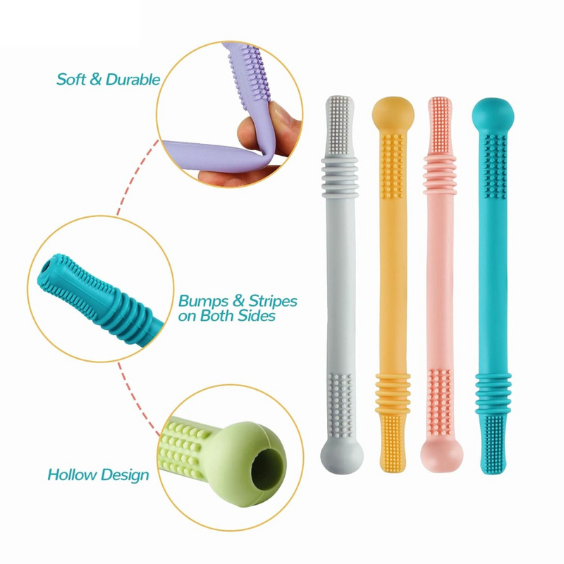 Silicone Hollow Teether Straws