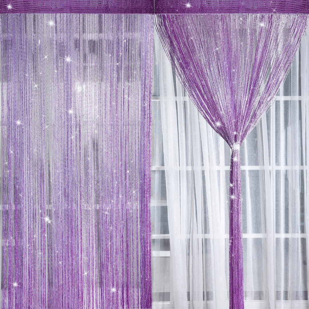 Glitter Wave String Curtain Panels