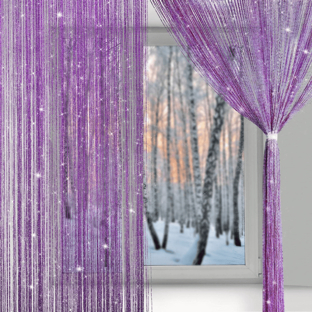 Glitter Wave String Curtain Panels