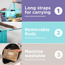 4 Reusable Detachable Carry & Trolley Bags