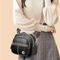 Multi-Compartment Adjustable Wide Shoulder Strap Leather Bag