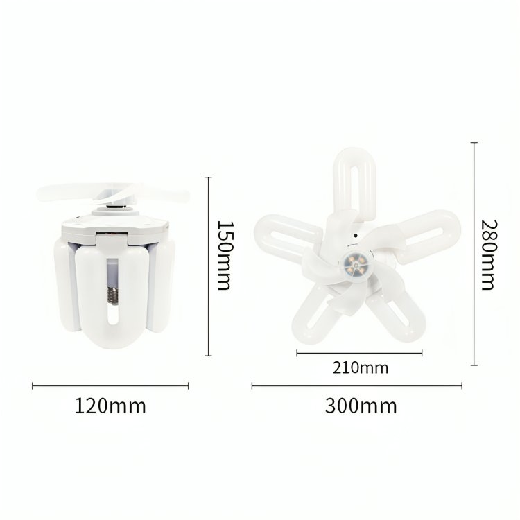 5 Blade Foldable Fan Light