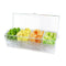 4 Removable Compartments Ice Chilled Condiment Tray