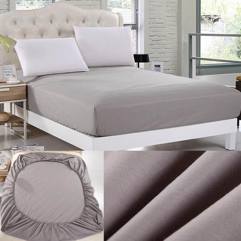 Cotton Elastic Fitted Double Bedsheet King Size with 2 Pillow Covers (fits any beds & mattresses) - Shop Home Essentials