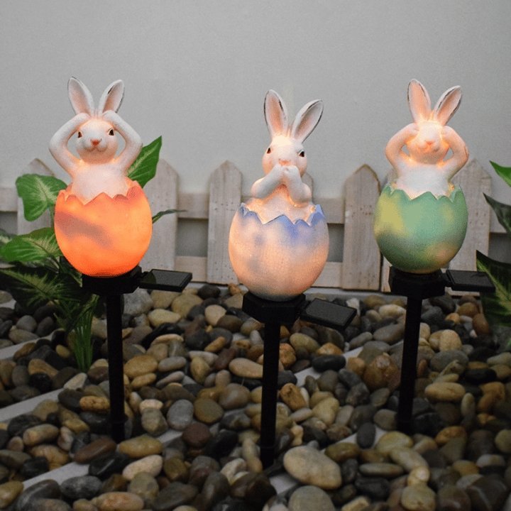 Easter Broken Shell Rabbit Lawn Light - Shop Home Essentials