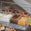 4 Removable Compartments Ice Chilled Condiment Tray