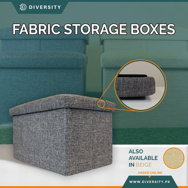 Foldable Fabric Storage Stool - Shop Home Essentials