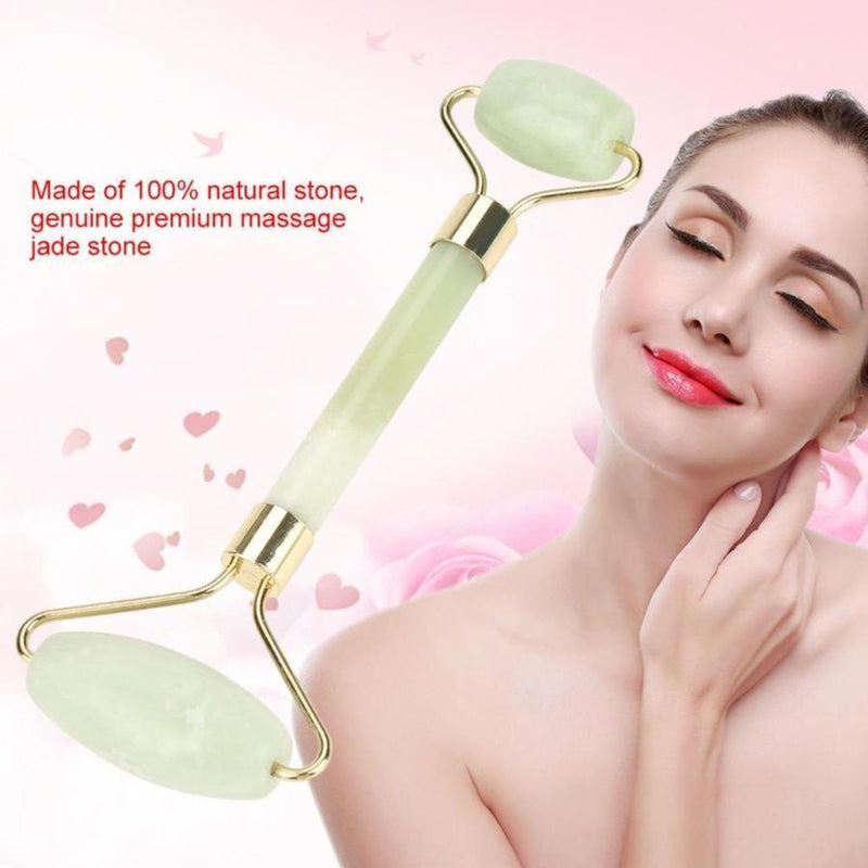 Jade Facial Roller - Natural Beauty Massager for Glowing Skin - Shop Home Essentials