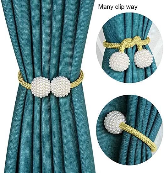 Magnetic Curtain Tiebacks Clips - Shop Home Essentials