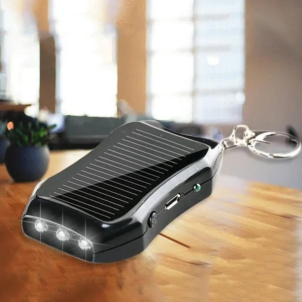 Portable Outdoor Waterproof Solar Power Bank Keychain - For All Mobiles - Home Essentials Store Retail